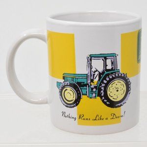 John Deere Mug Tractor Farming Coffee Cup Nothing Runs Like a Deere Green Yellow